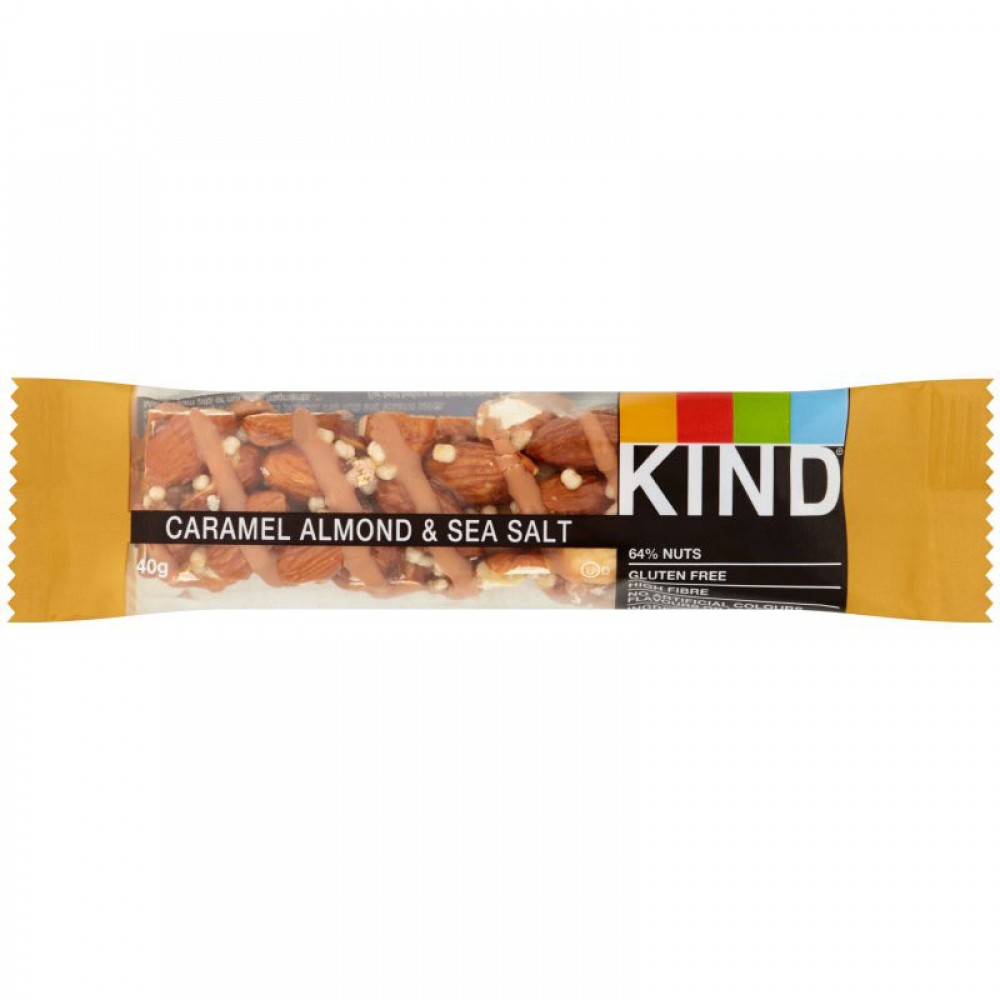 Kind Caramel Almond & Sea Salt Bar 12 x 40g Candy Ireland's